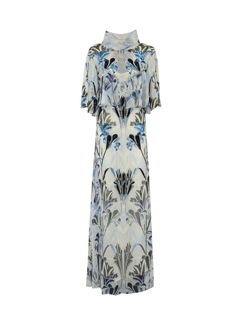 Abito Alani in georgette blue TEMPERLEY LONDON | ALANIBLUE
